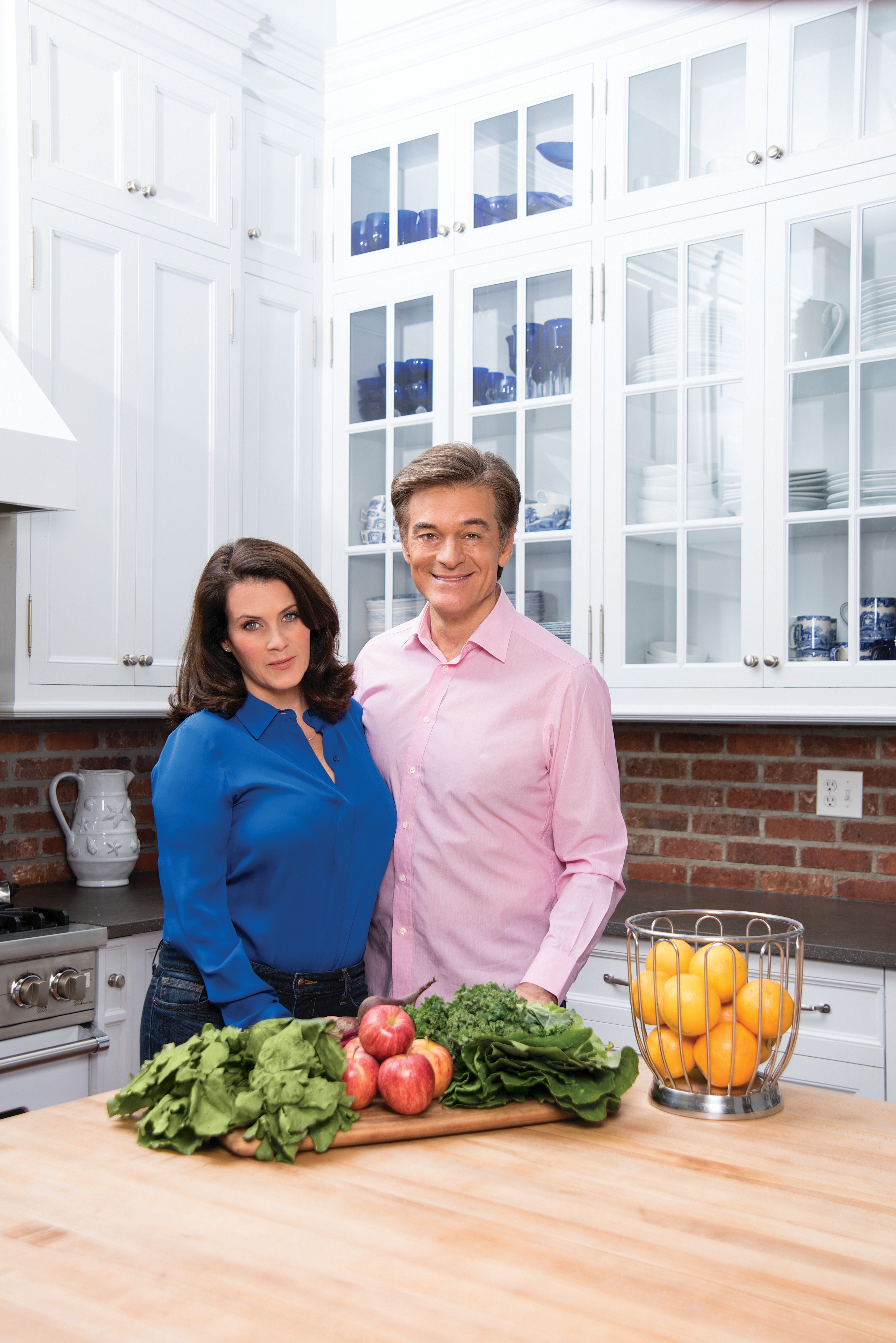 Lisa Oz and Dr. Mehmet Oz in their Cliffside Park home.