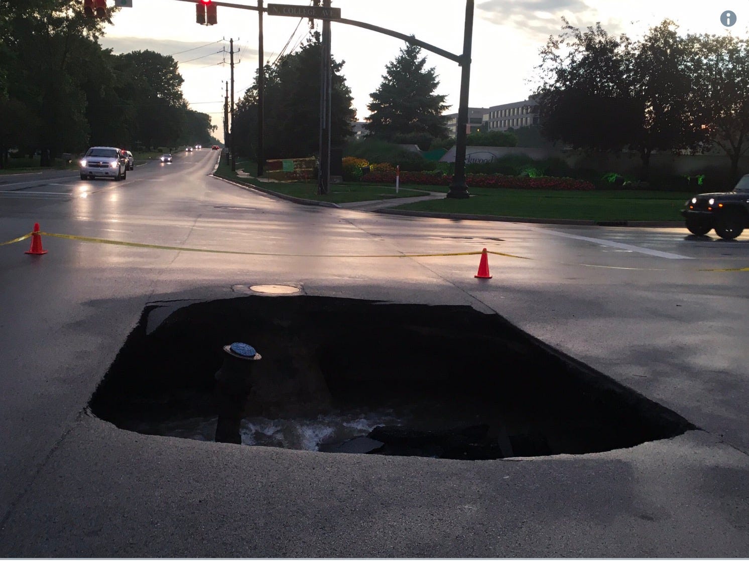 Large sinkhole in Carmel has been repaired