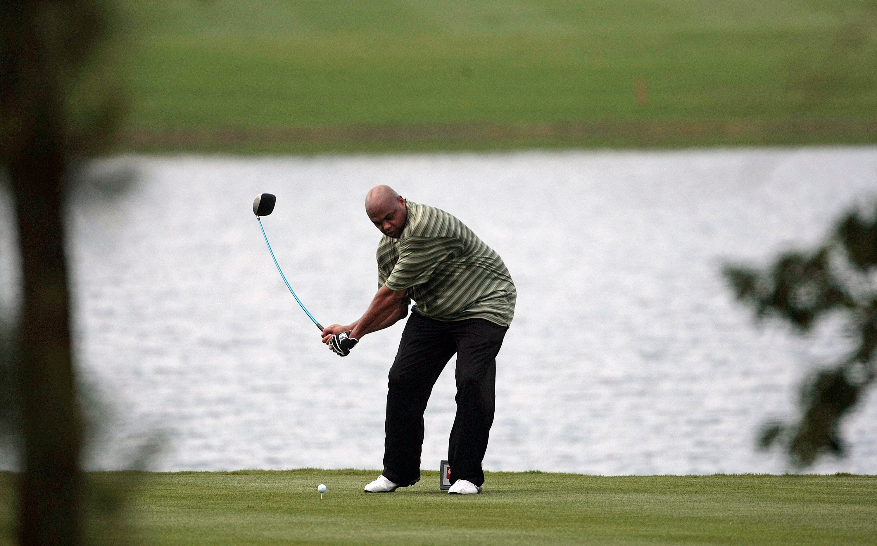 Charles Barkley's golf swing looks improved.