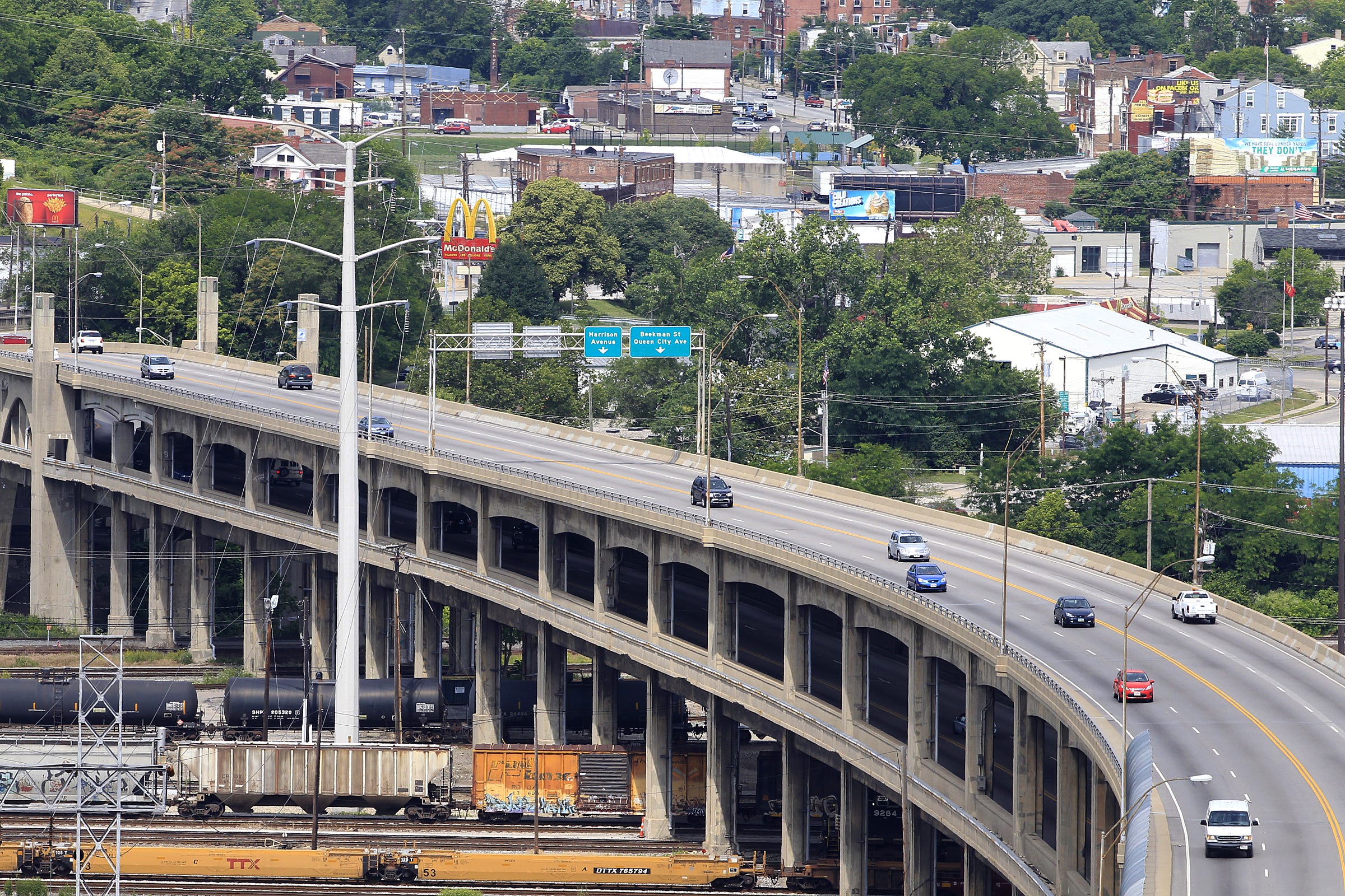 The city will close lower level of Western Hills Viaduct for most of Saturday