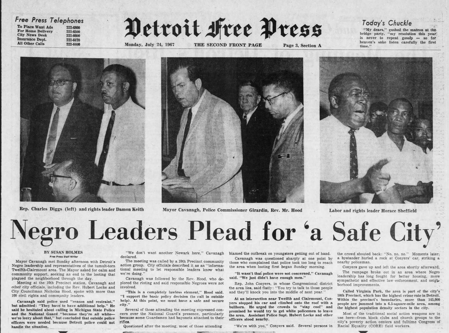 1967 Detroit riot hour-by-hour time line, annotated - Detroit Free Press