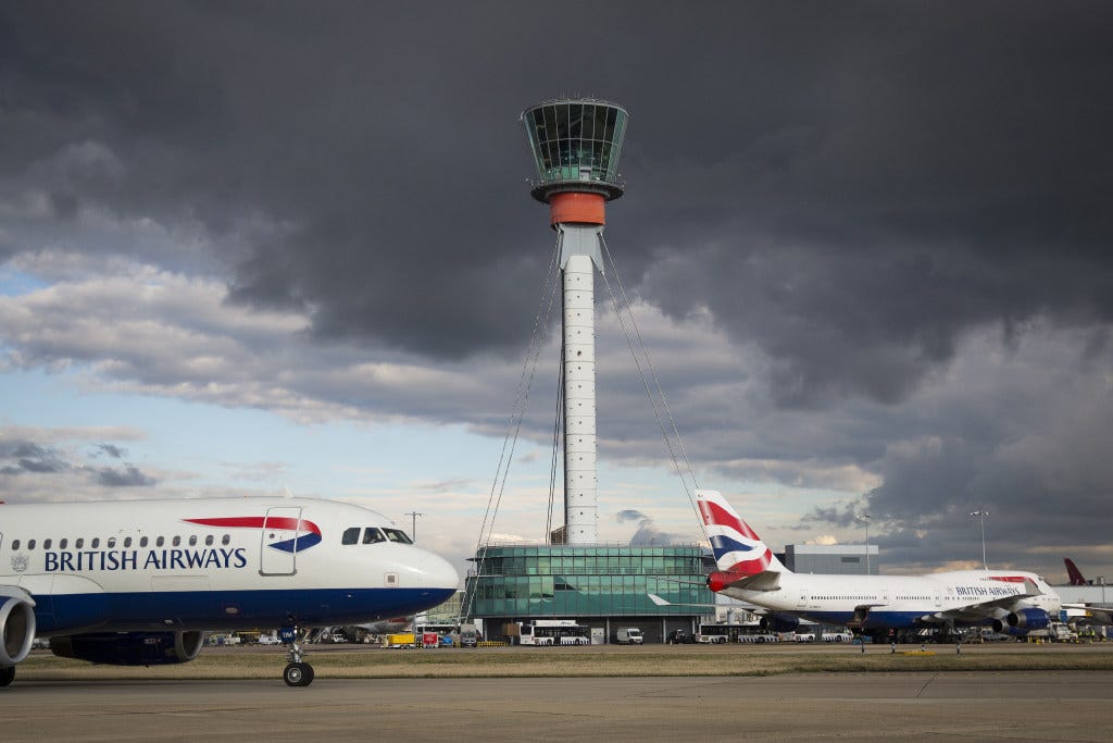 Britain's skies run out of room for planes. TGIF