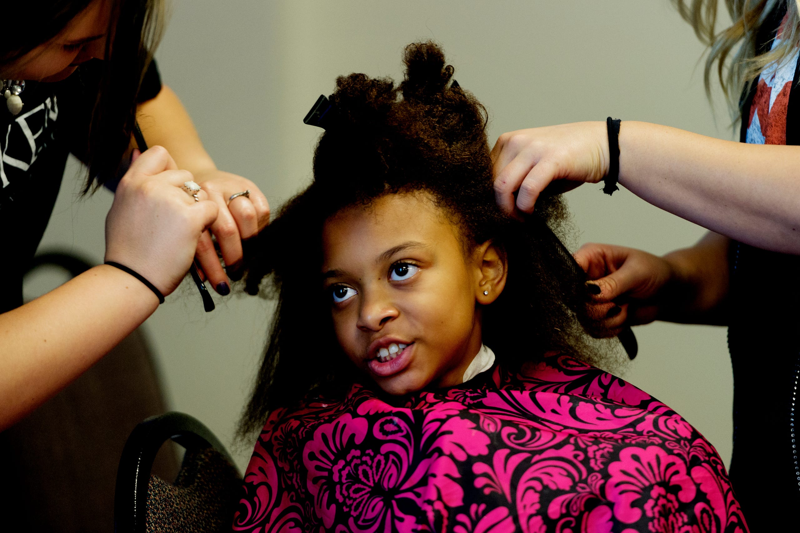 Girls Receive The Full Salon Experience At Boys Girls Club