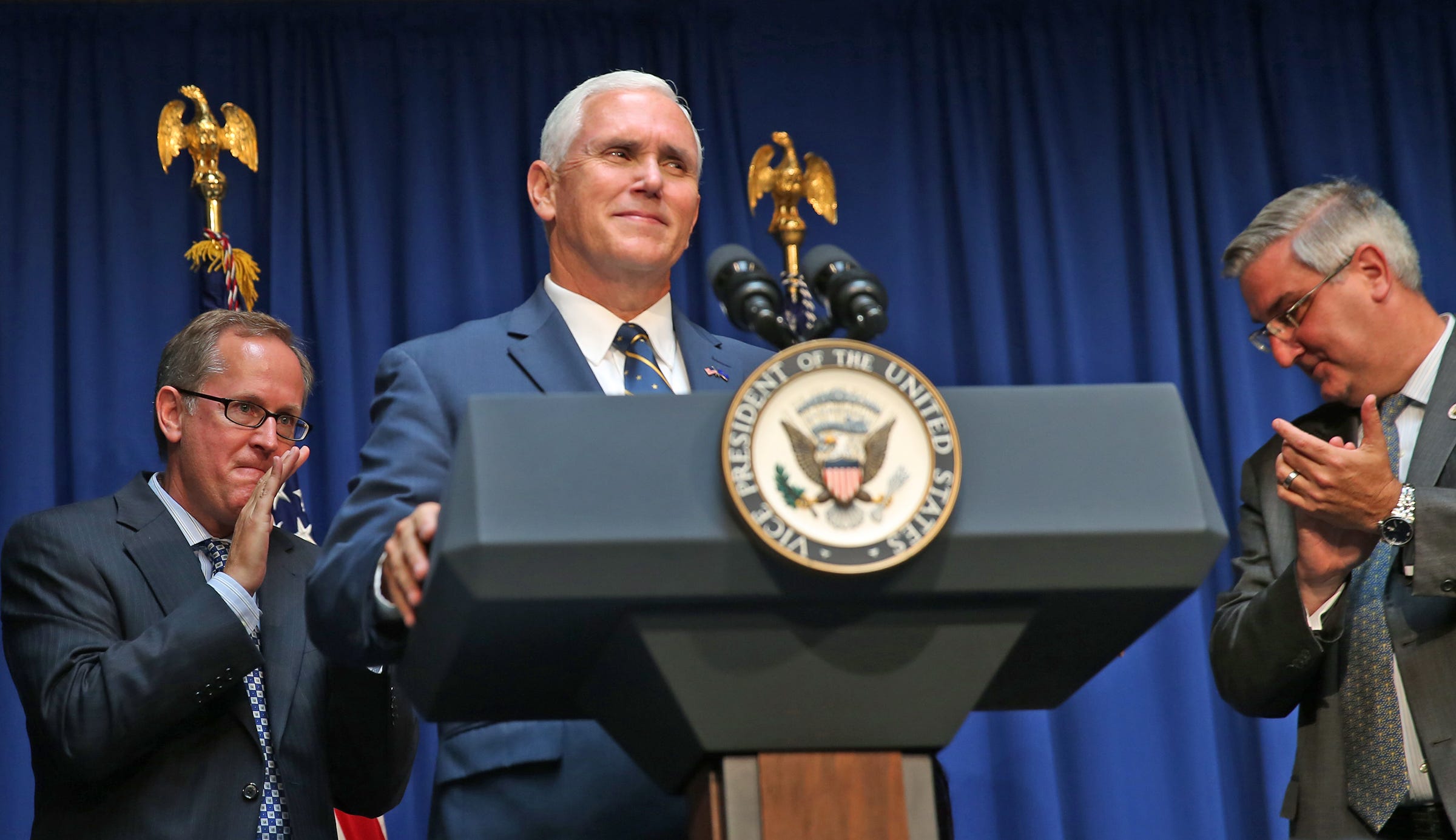 Vice President Mike Pence's press secretary, a longtime GOP aide in Indiana, steps down