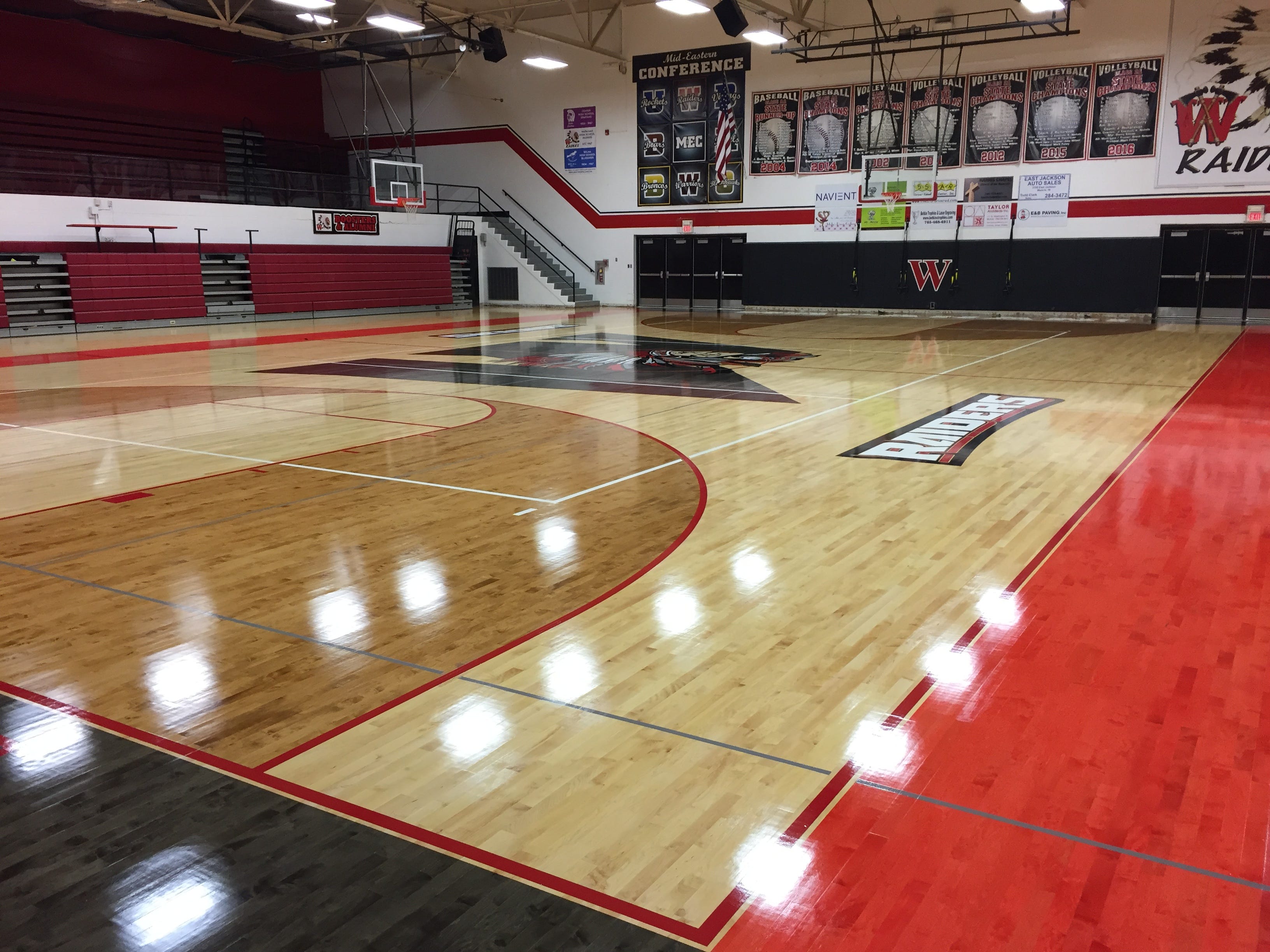 Take a look at Wapahani's sharp new gym floor LibertyPerry School