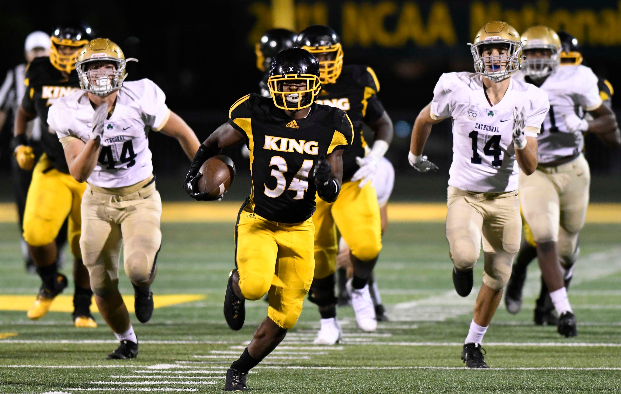 Detroit King 38 Indianapolis Cathedral 35