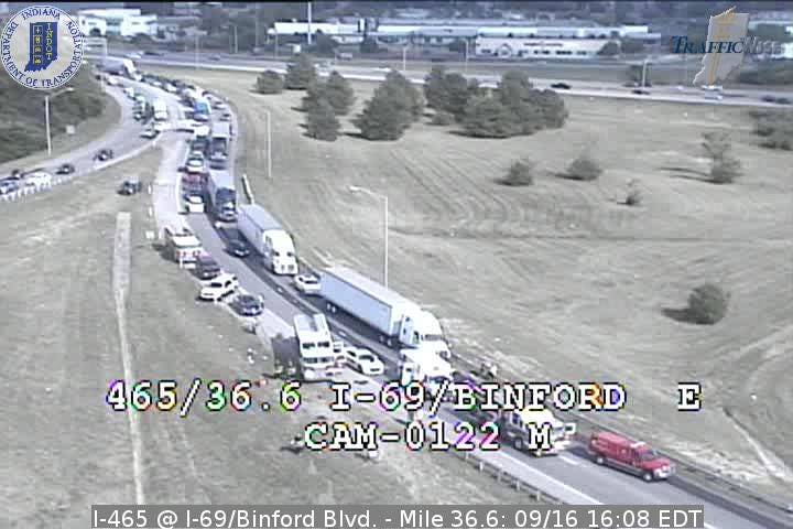 Southbound I-69 reopens near I-465 after serious crash