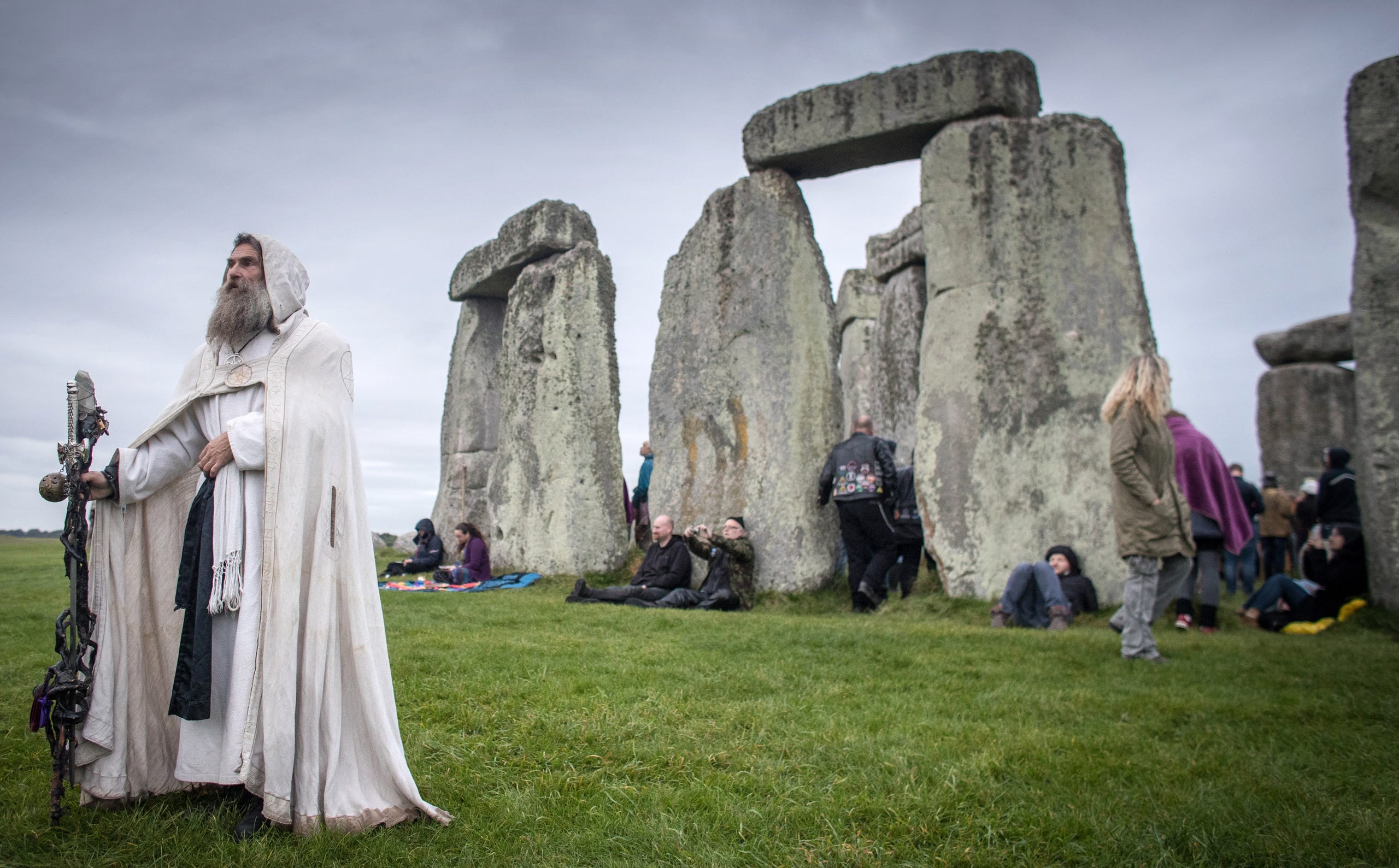 Druids and pagans gather at Stonehenge for fall equinox