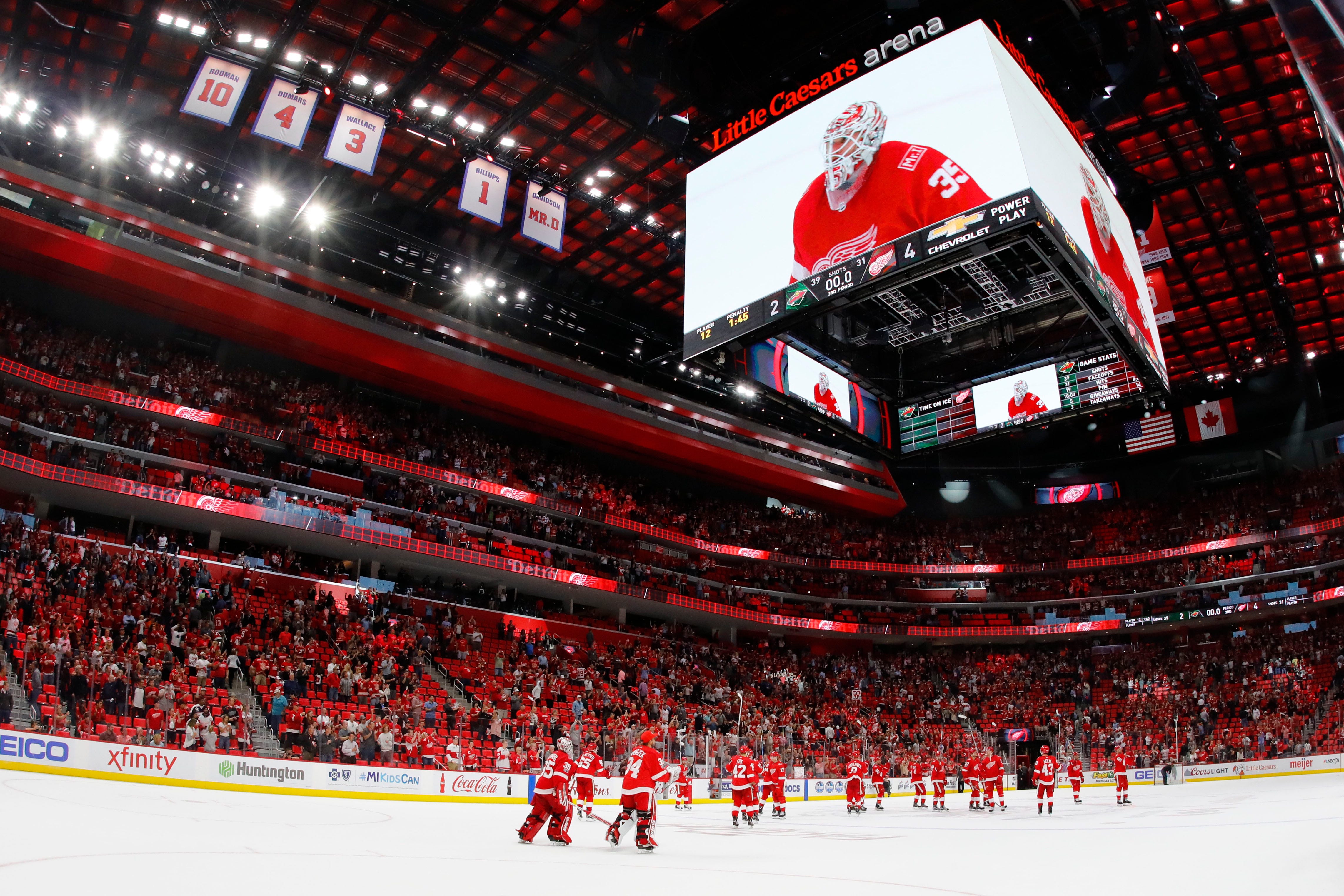 Detroit Red Wings christen striking new Little Caesars Arena with win