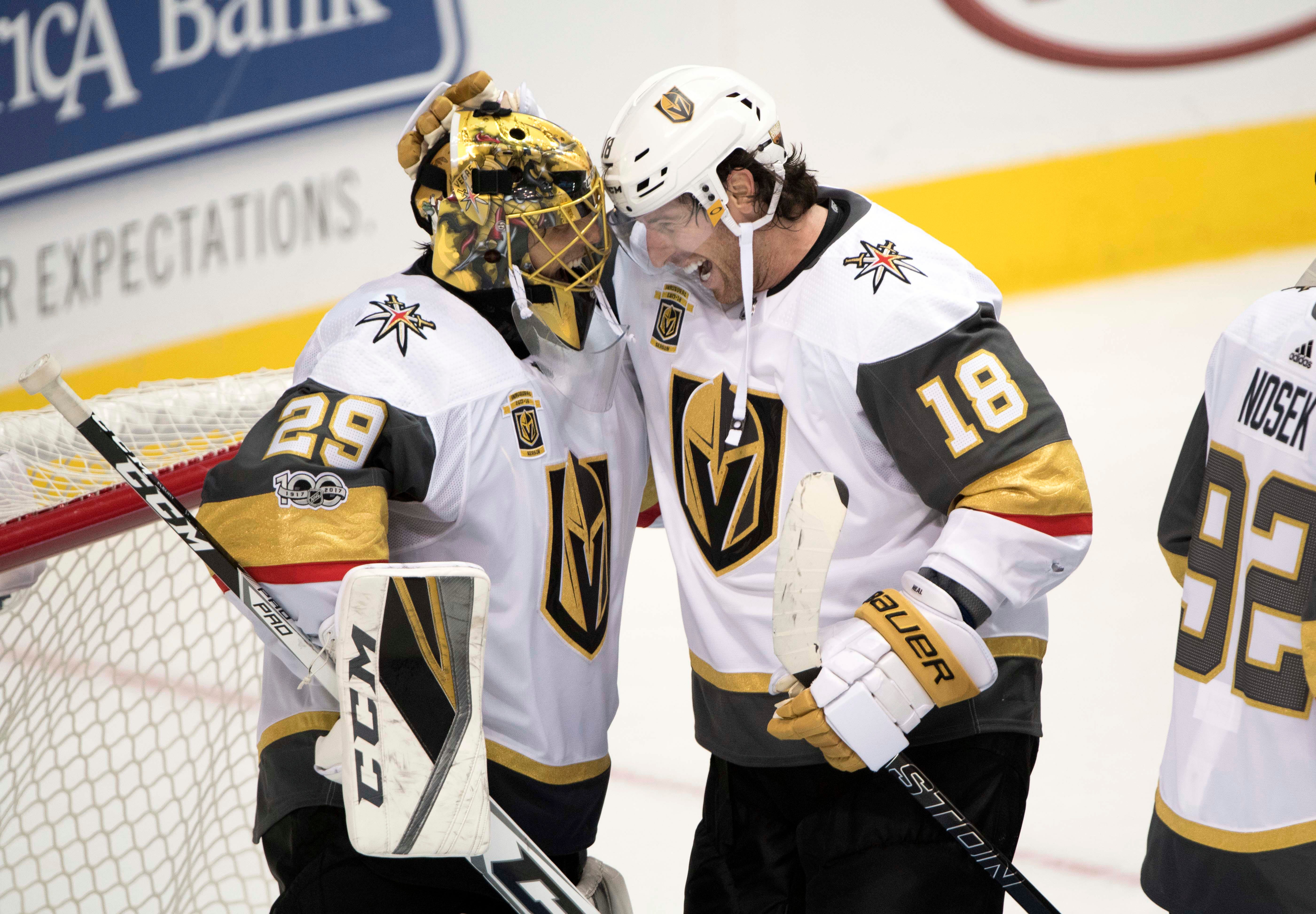 Marc-Andre Fleury, James Neal help Vegas Golden Knights win first game
