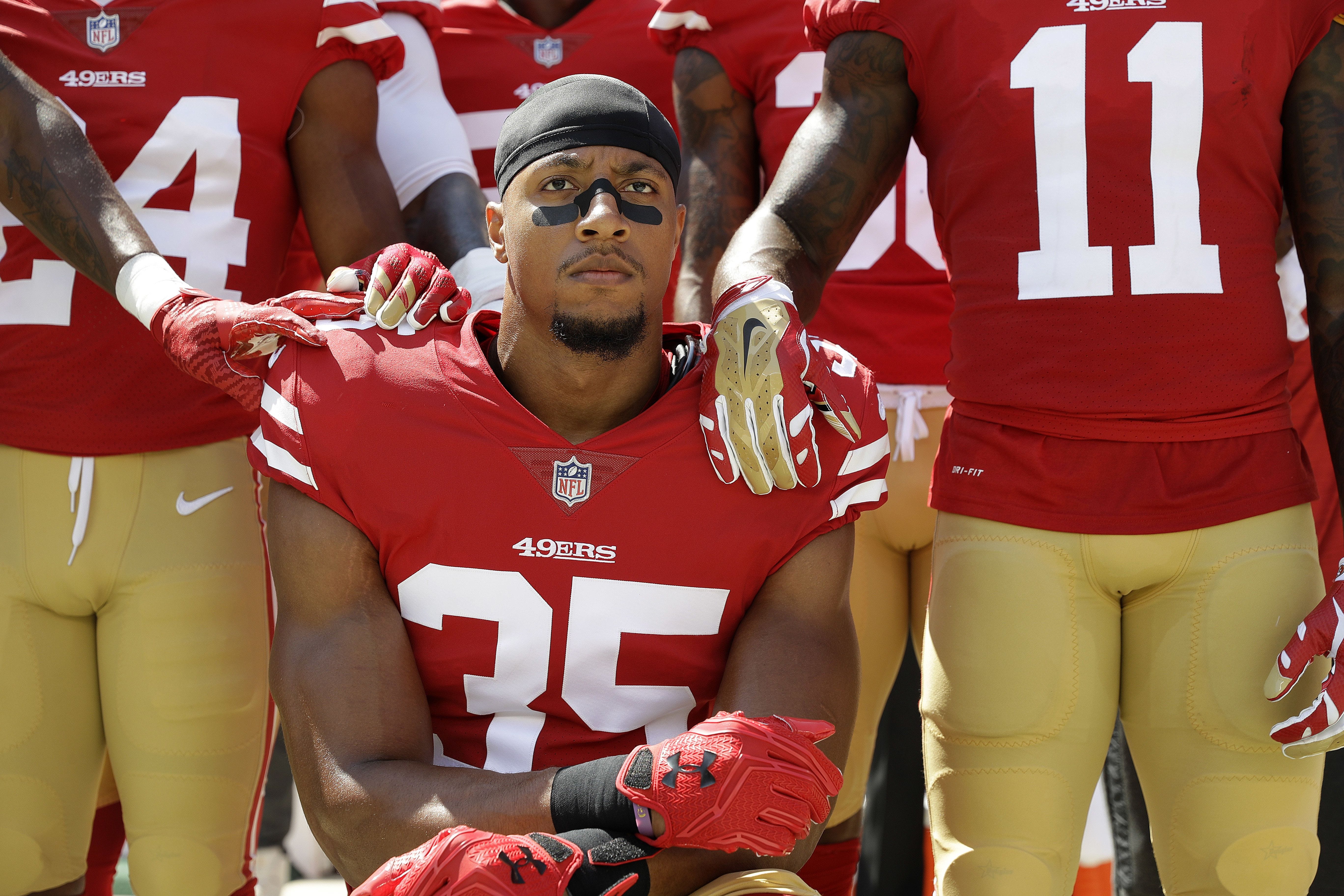 49ers' Eric Reid on Mike Pence's walkout: 'This is what systemic oppression looks like'