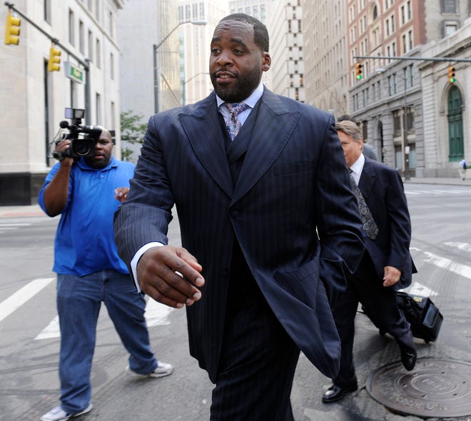 Kwame Kilpatrick outside federal court in 2012.