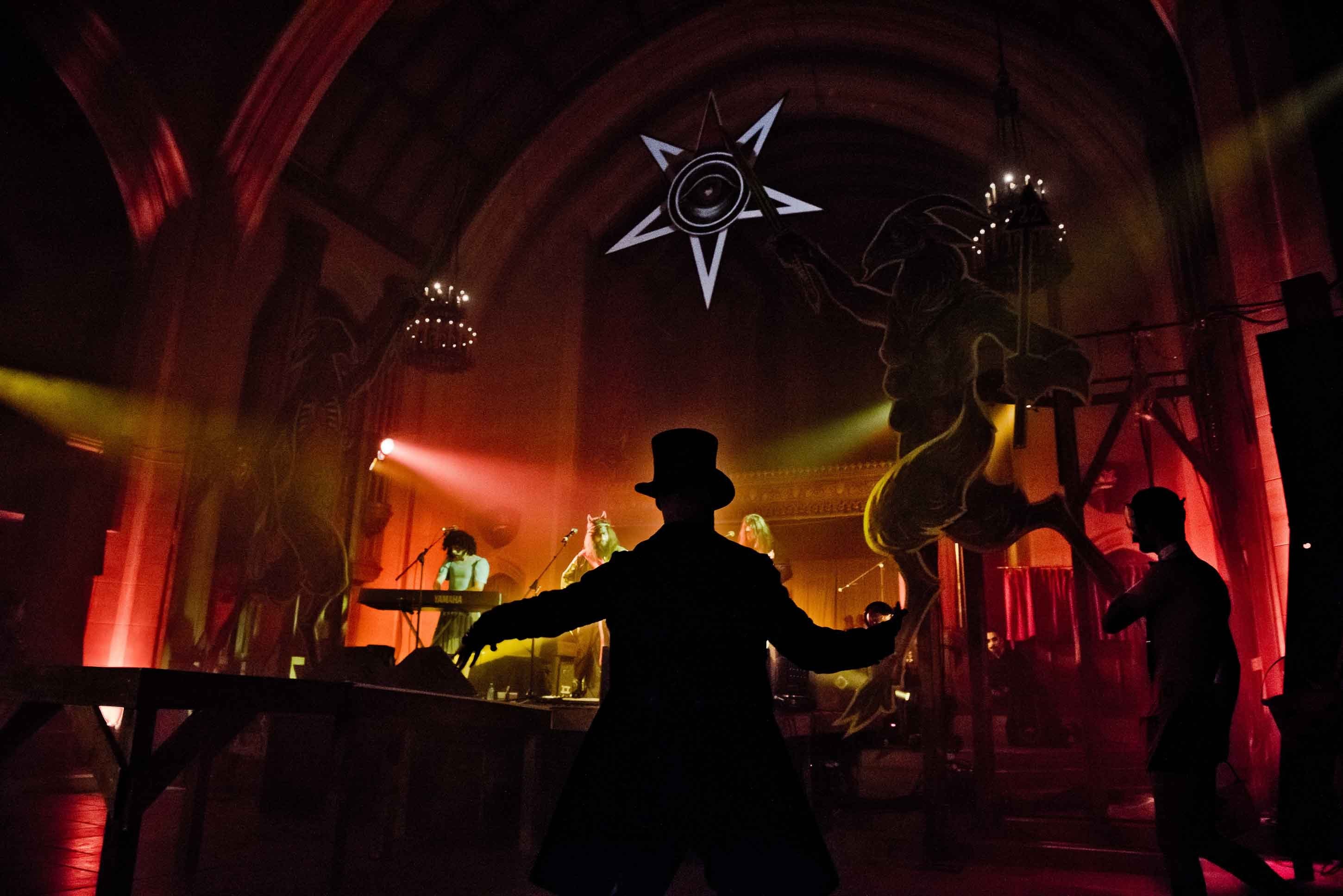 The Asylum room featured an elaborate stage setup during Theatre Bizarre 2017.