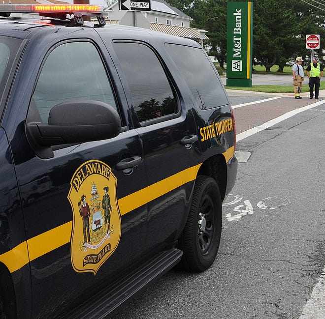 Delaware State Police vehicle.