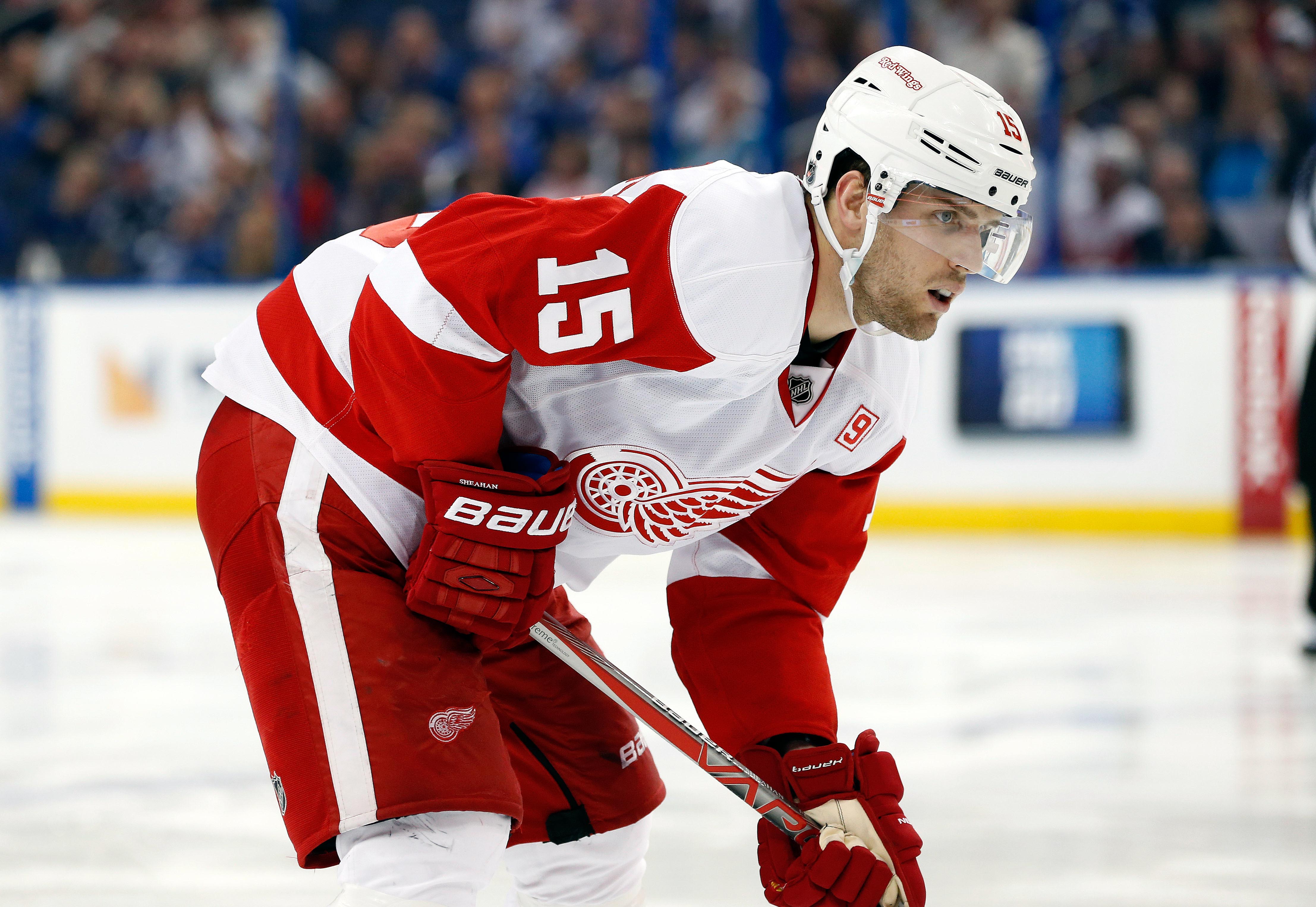 Red Wings make cap room by trading Riley Sheahan