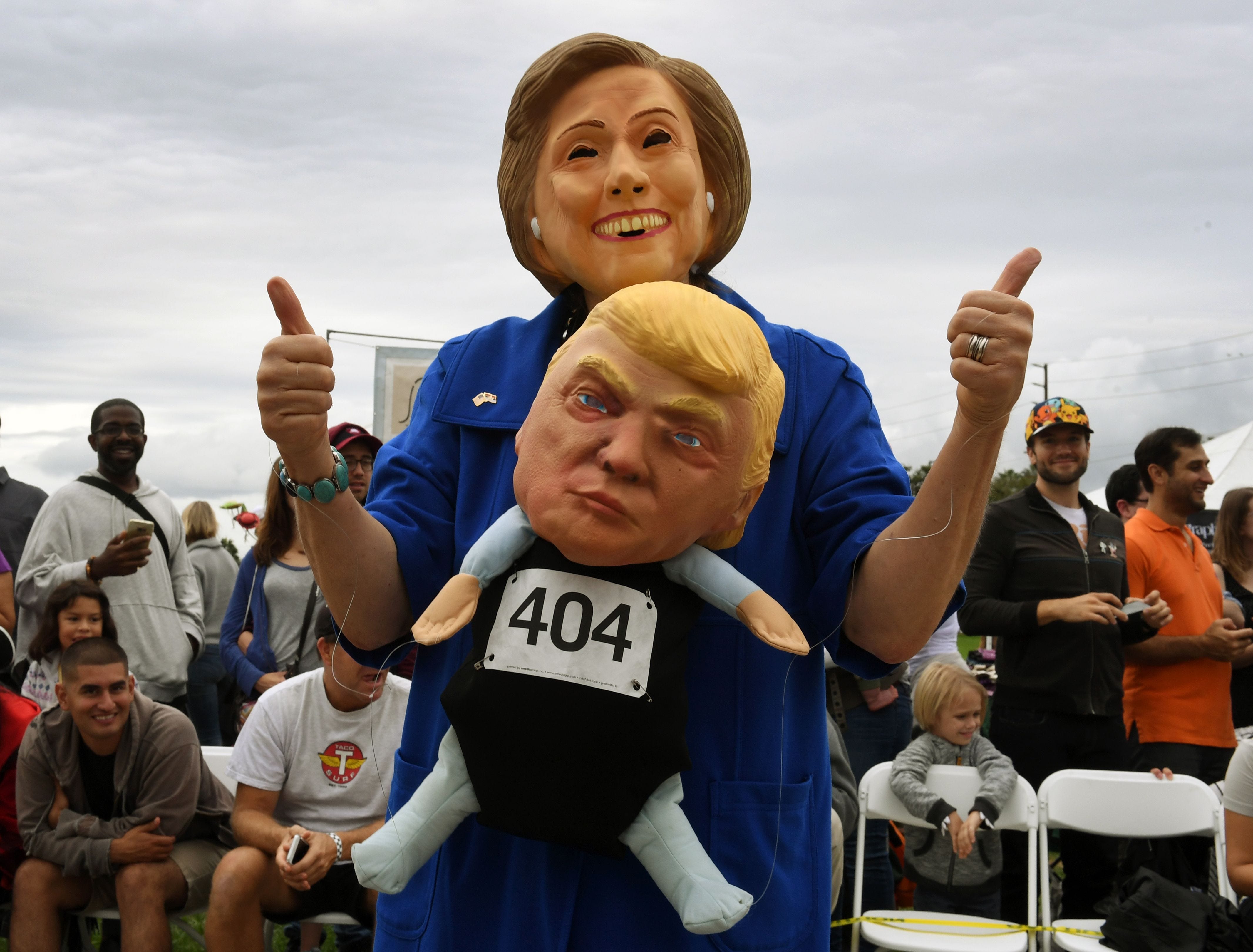 Hillary Clinton Mask Democrat Presidential Candidate Plastic Halloween Mask 