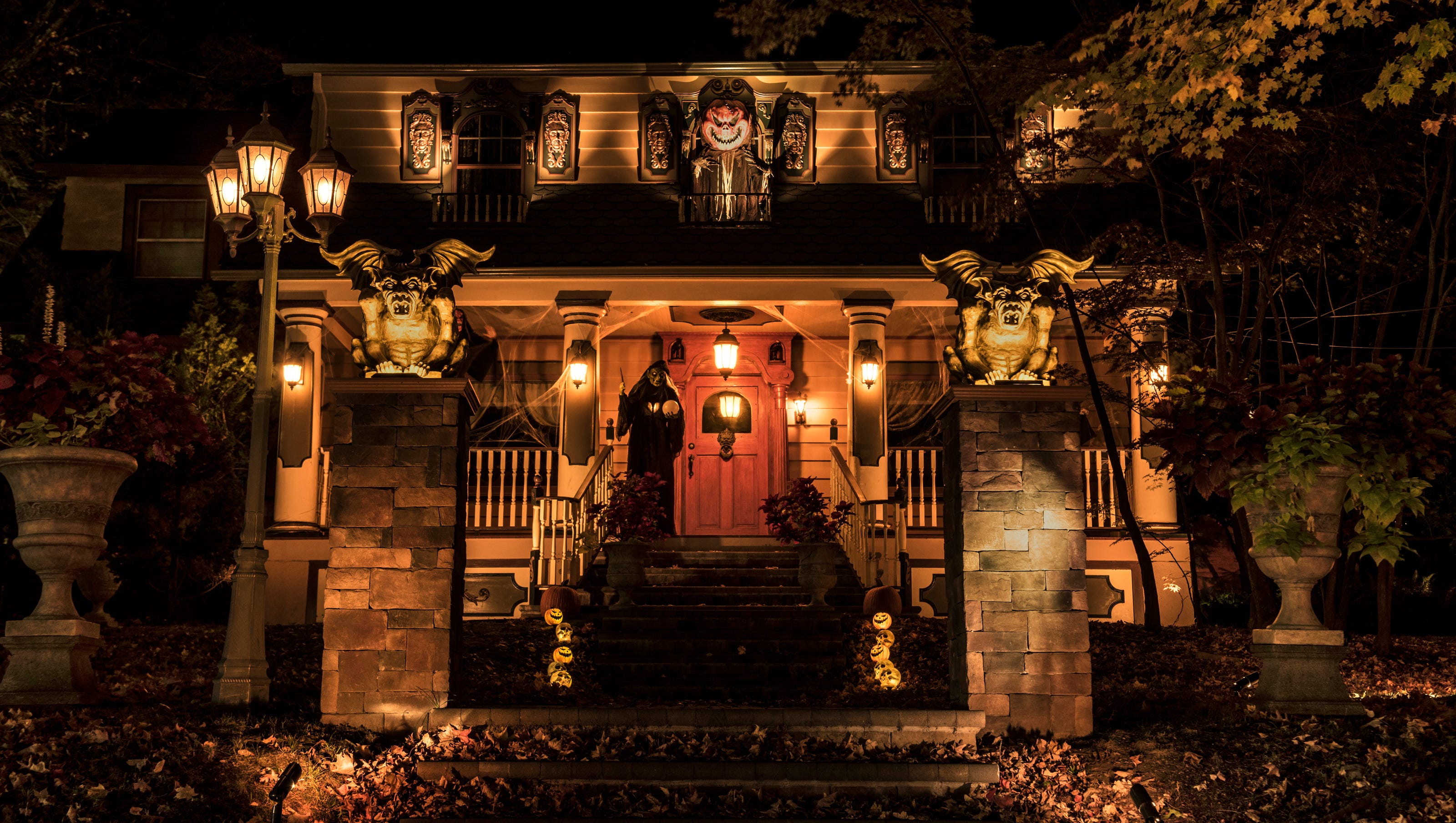 8 spooky houses that decorate like crazy for Halloween.