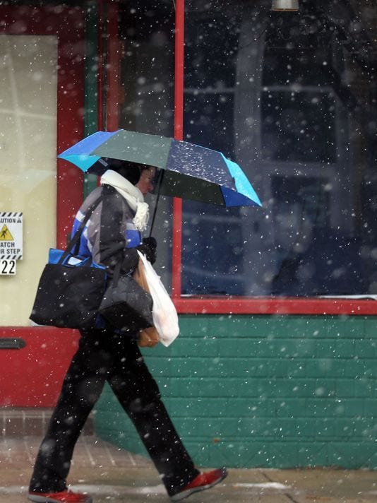 Rain to become wintry mix by noon Saturday