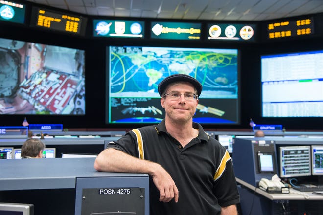 Author Andy Weir during a tour of NASA while promoting his first book, 'The Martian.' Weir has just come out with his follow-up, 'Artemis,' which is set on the moon.