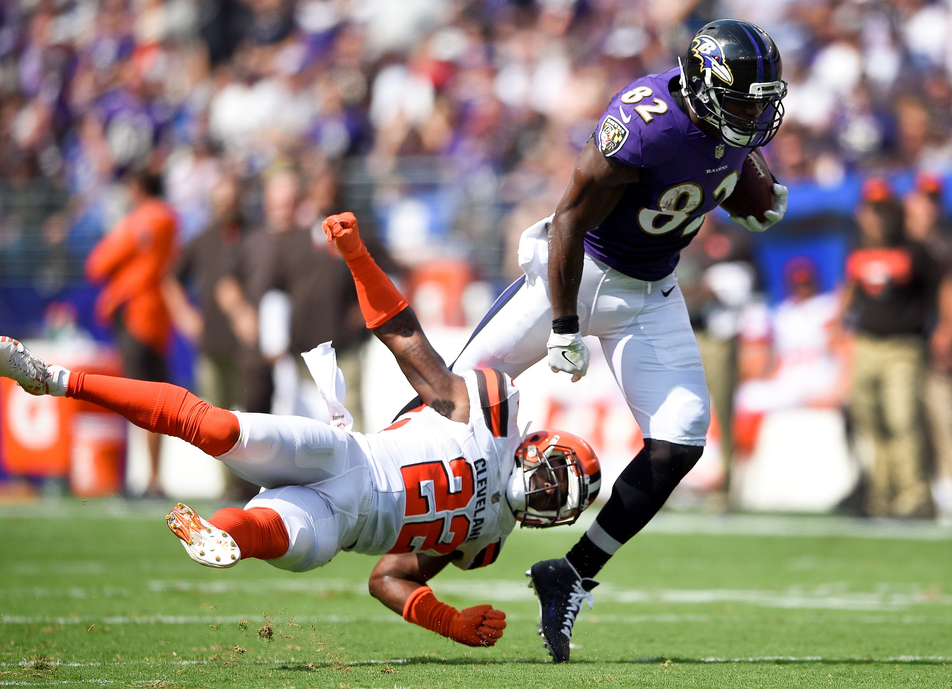 Ravens TE Watson returns with flourish from torn Achilles