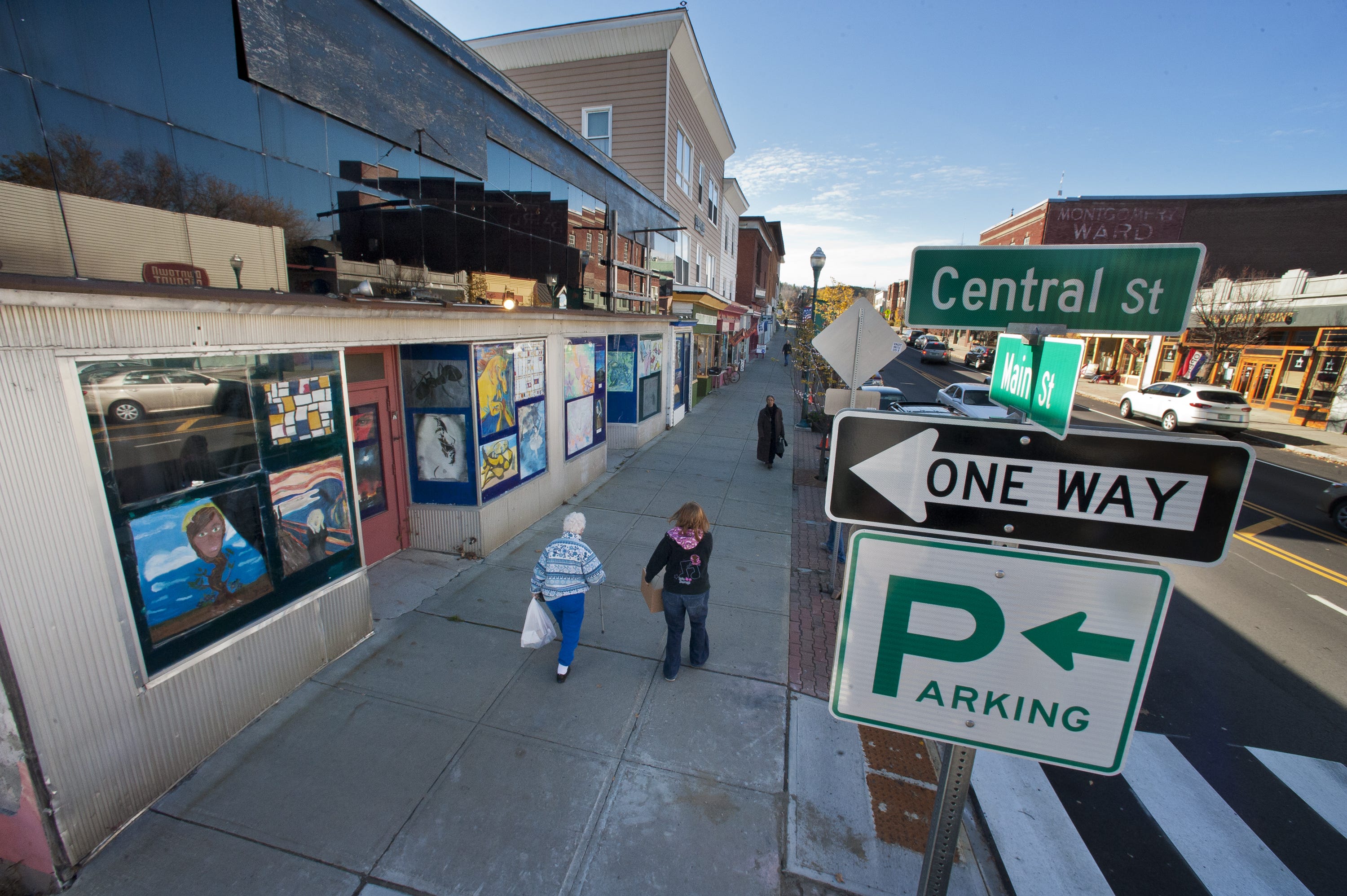 Newport's Main Street is seen Oct. 24, 2012. The small city sits next to a lake on the Canadian border and is located about 14 miles east of Jay Peak Resort.