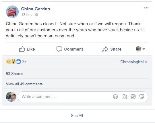 San Angelo China Garden Abruptly Closes Tuesday