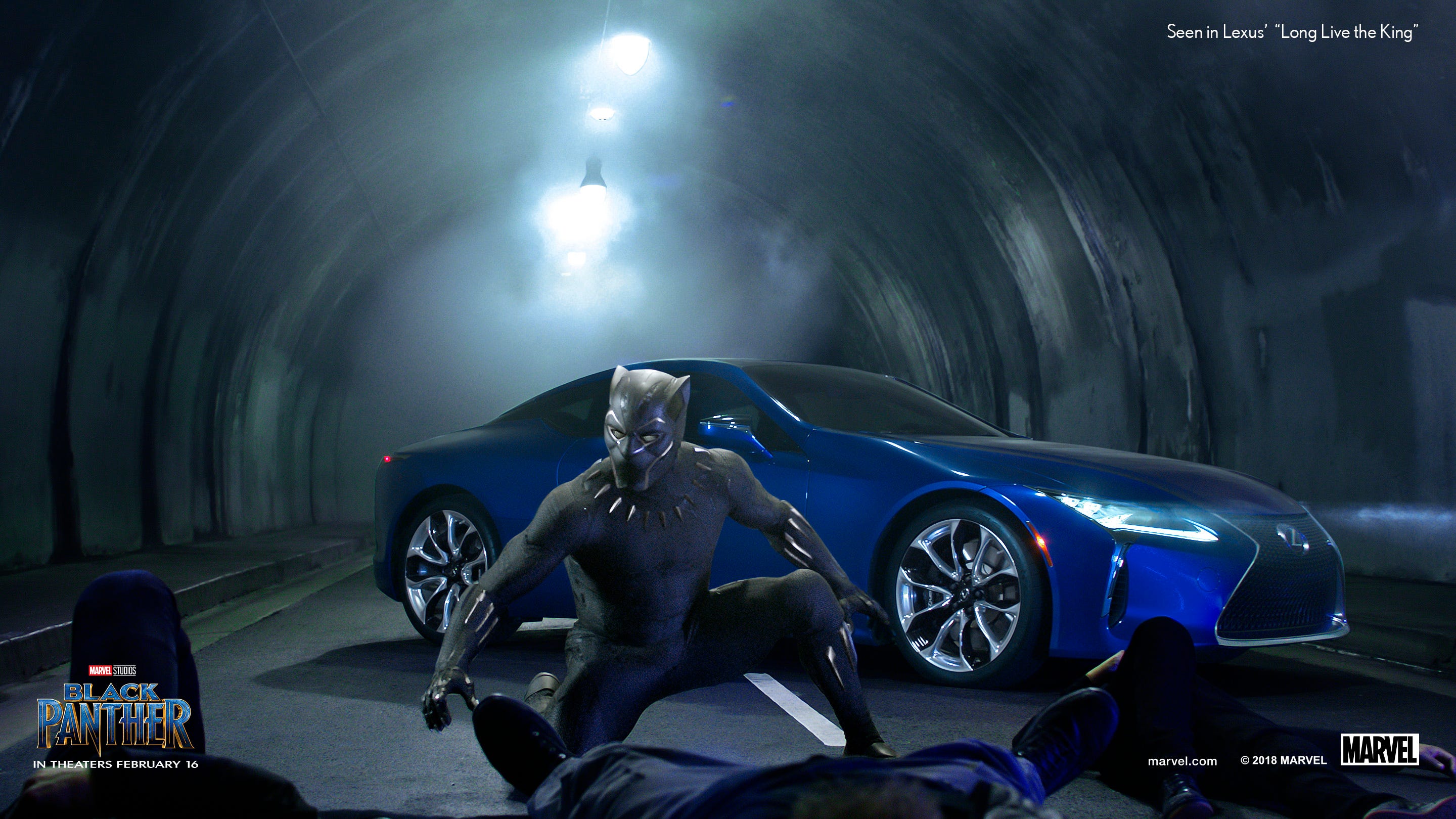 Black Panther, played by Chadwick Boseman, drives new Lexus in Super Bowl ad