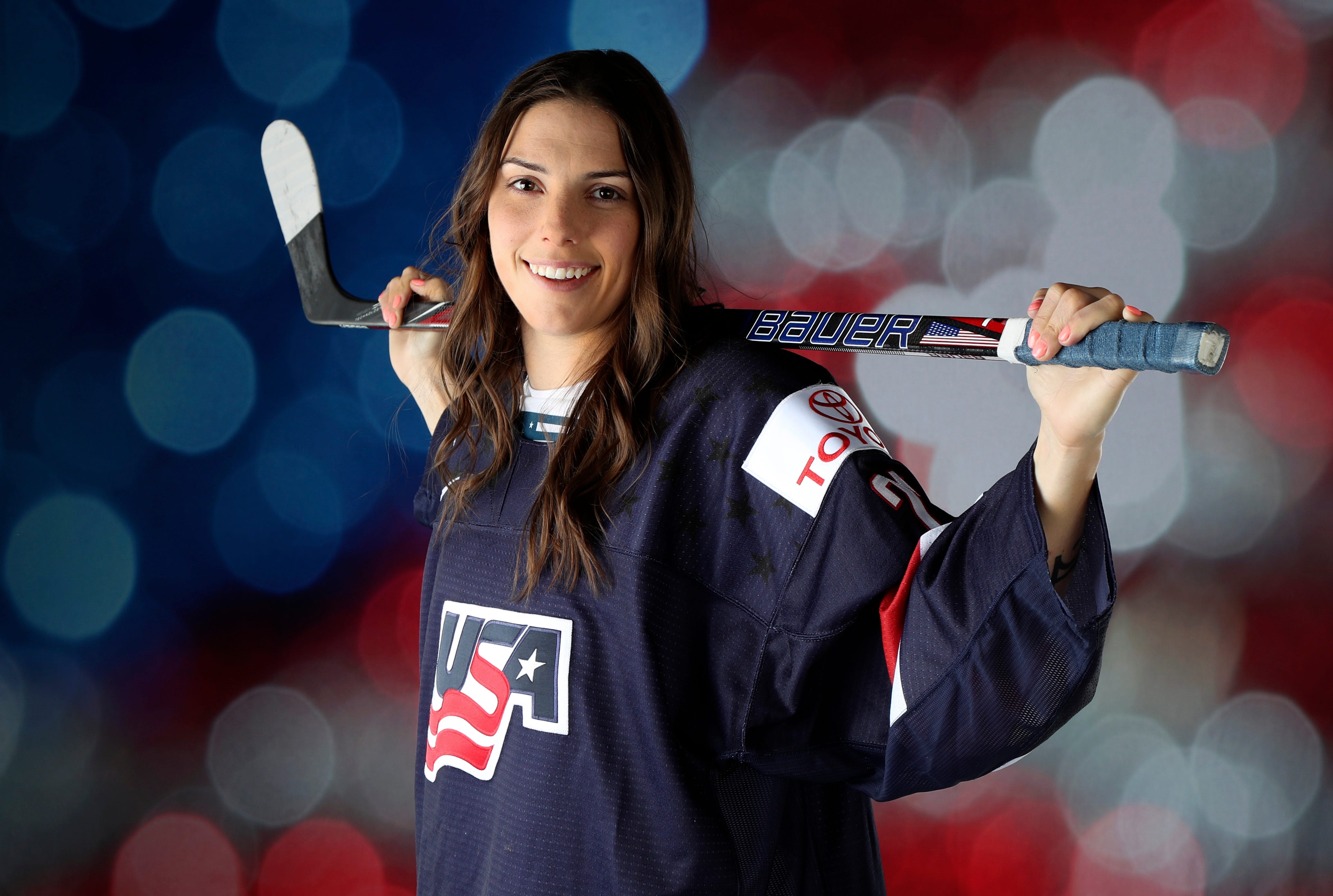 Hilary Knight hopes to lead the U.S. team past Canada for the gold medal in...