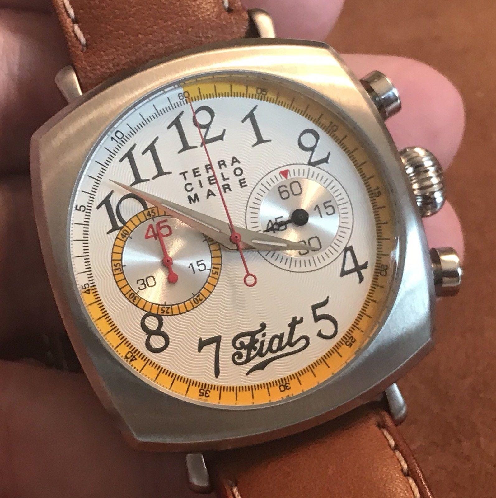 This Terra Cielo Mare watch given to former UAW official General Holiefield was worth several thousand dollars and included the Fiat logo.
