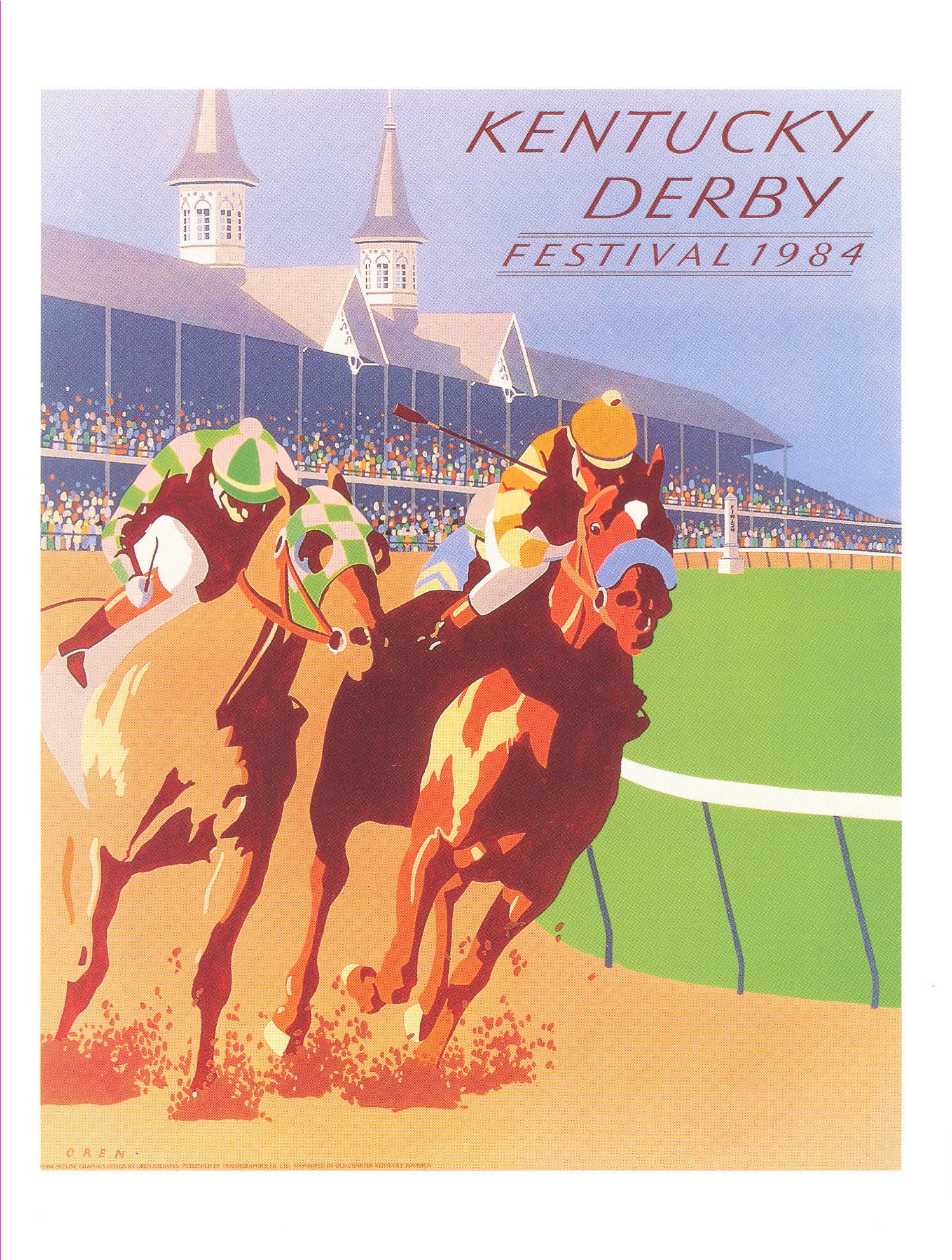 Derby Day Large Pattern 48 X 34 Rug Hooking Only Etsy Kentucky 2015