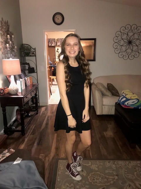 Emma Johnson, a sophomore on the Reed girls varsity