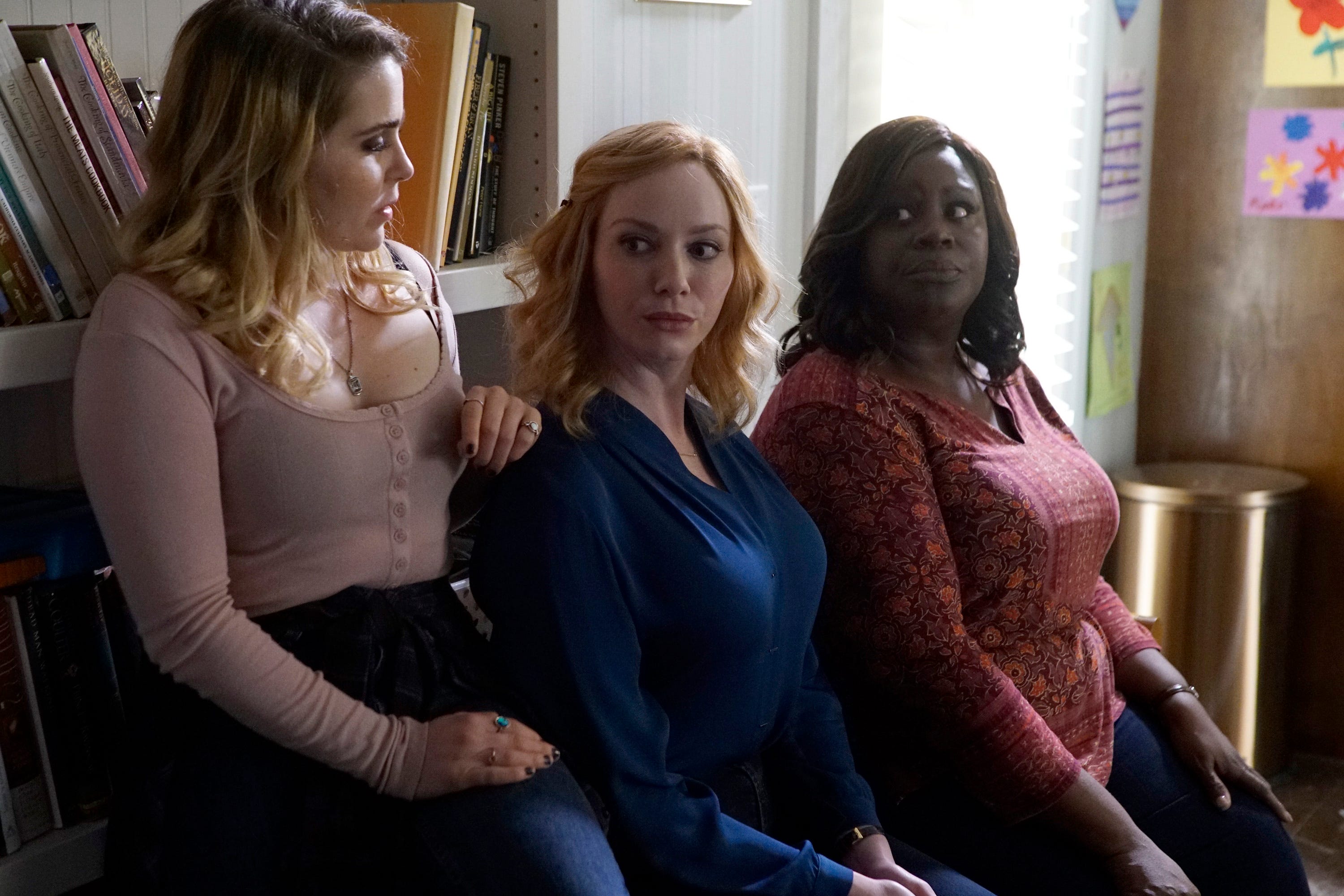 Mae Whitman, Christina Hendricks and Retta in "Good Girls."