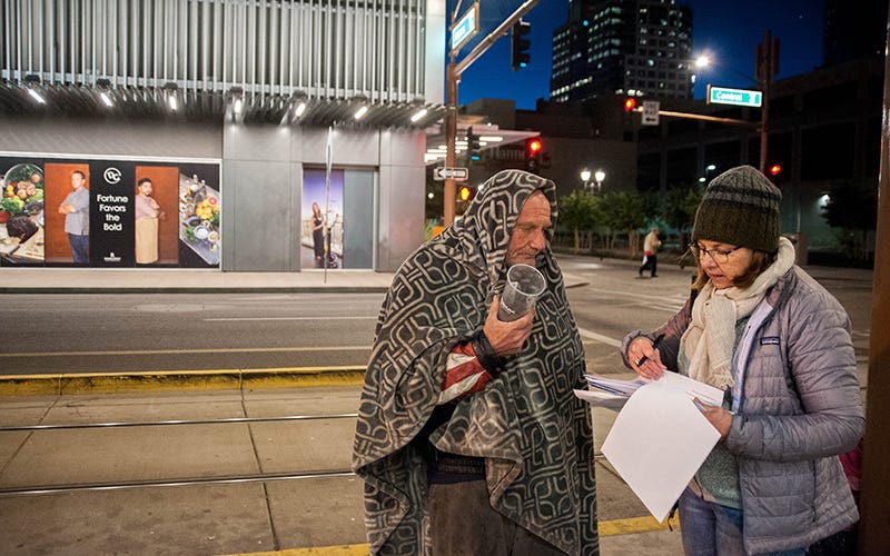 Counting on conversations with people who are homeless to reveal respect, gain resources