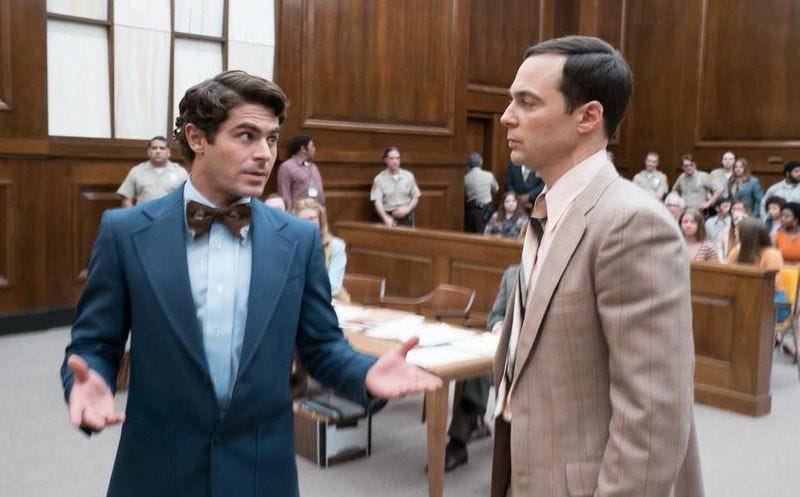 Zac Efron shares pic with Jim Parsons from 'Extremely Wicked' set