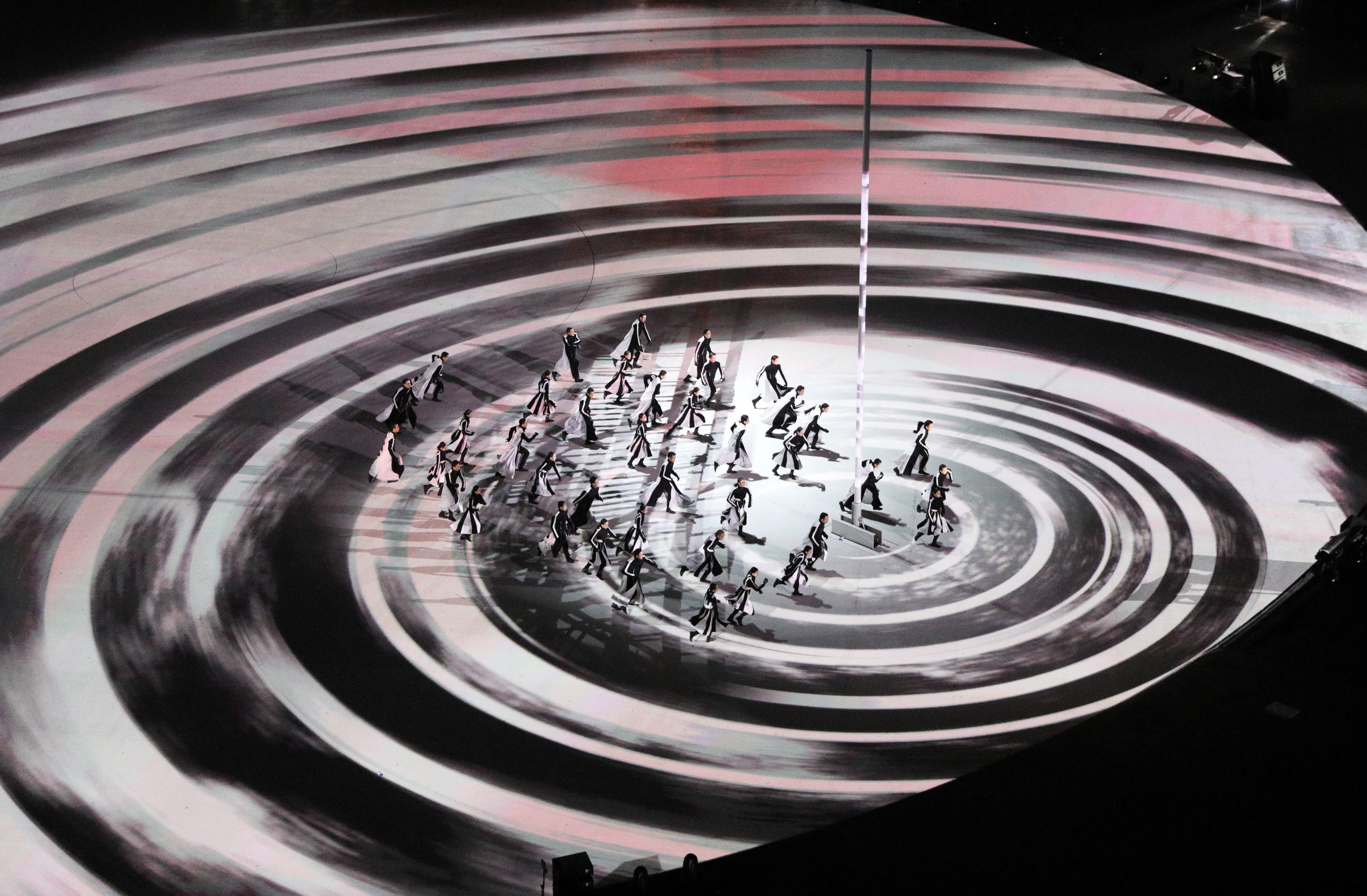 Performers during the closing ceremony.