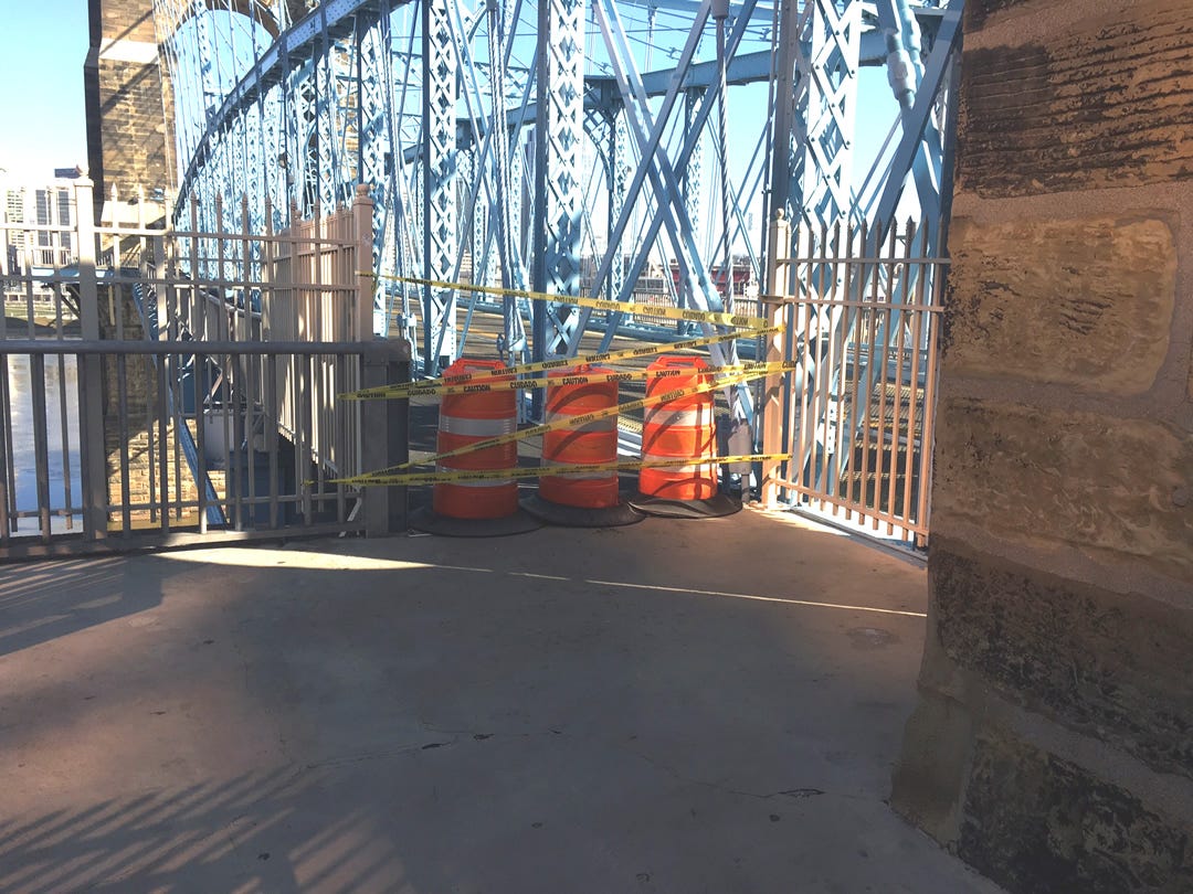 Roebling Bridge now closed to foot and vehicle traffic, no timeline on repairs