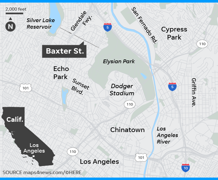 Waze, other apps a nightmare on Baxter, one of L.A.'s steepest streets