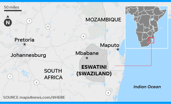 Свазиленд на карте. Свазиленд столица Мбабане на карте. Свазиленд столица на карте. Королевство Эсватини на карте.