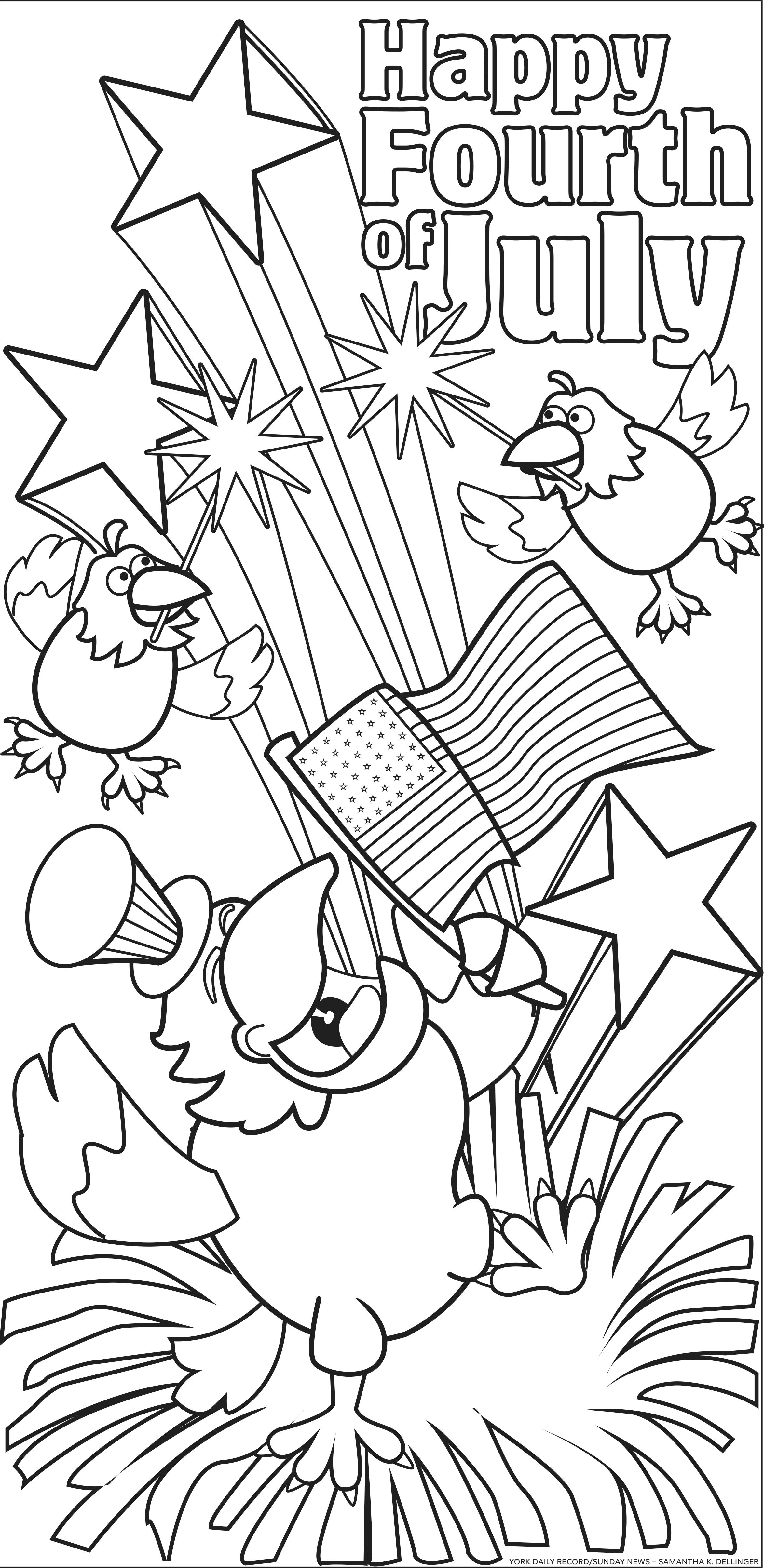DIY July Fourth Coloring Page