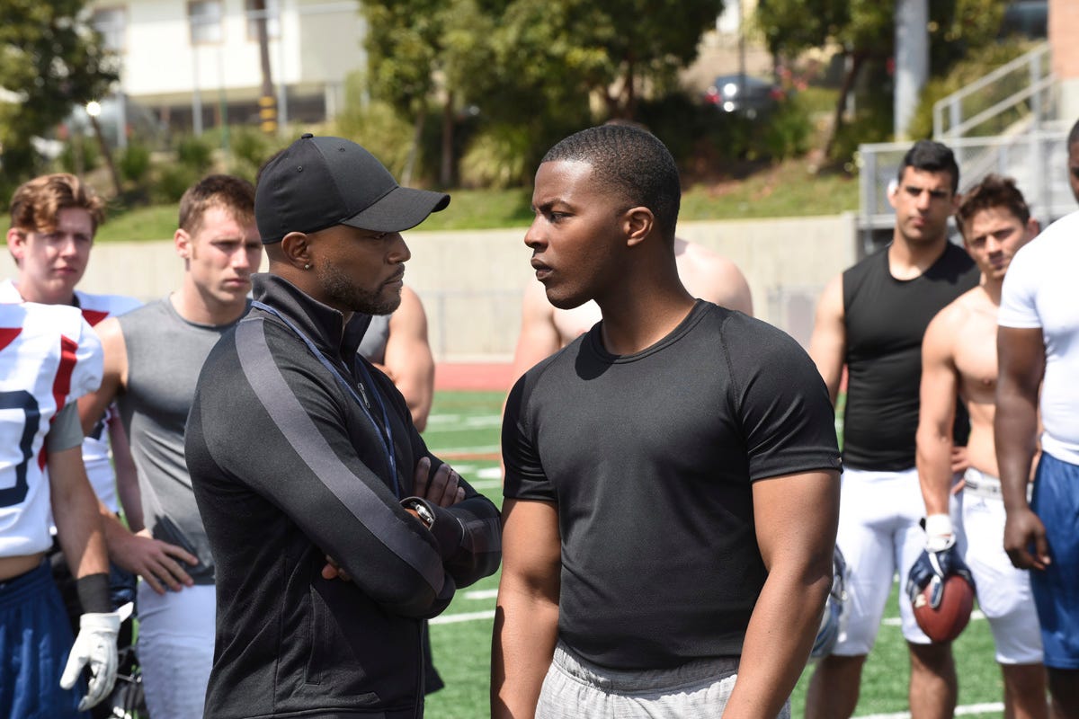 "All American" (CW): Taye Diggs plays Billy Baker, the coach for a Beverly Hill high school football team who recruits Spencer James (Daniel Ezra) from Compton to play for his team.