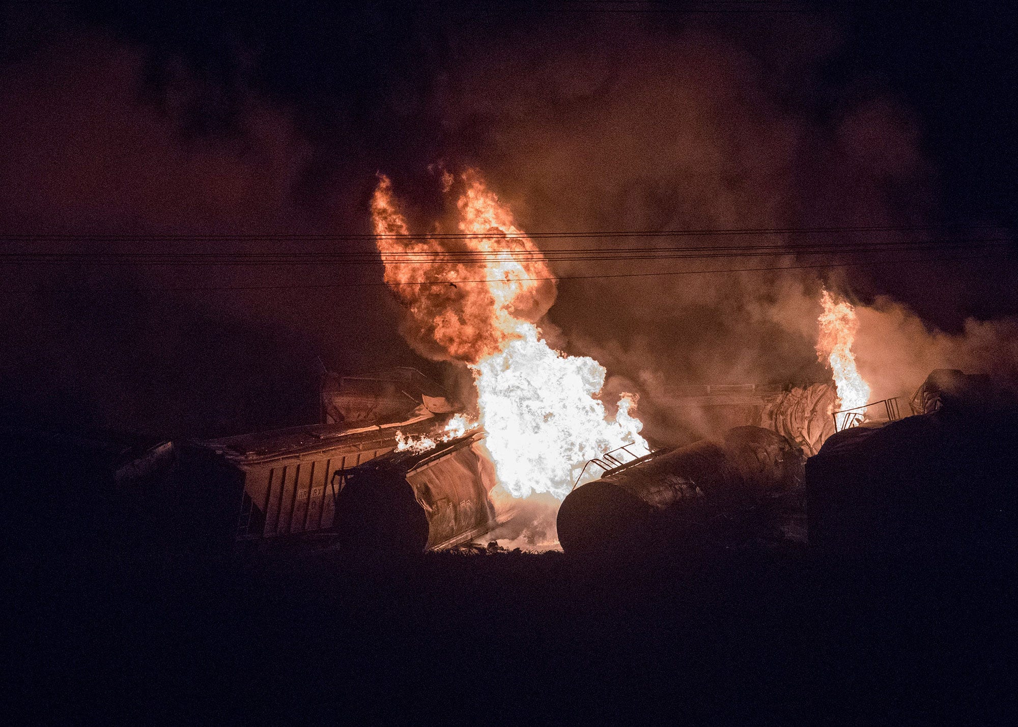 ÎÏοÏÎλεÏμα εικÏÎ½Î±Ï Î³Î¹Î± Raw: Train Derails, Catches Fire in SW Indiana