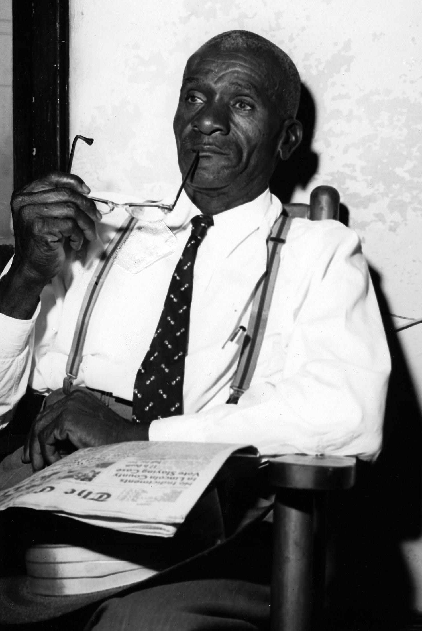 Mose Wright, a LeFlore County farmer, was the uncle Emmett Till came from Chicago to visit in the summer of 1955. Wright testified in the murder trial of Roy Bryant and J.W. Milam that they were the two men who took till from Wright's home in the early hours of August 28, 1955.