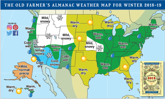 Here are the Old Farmer's Almanac winter predictions