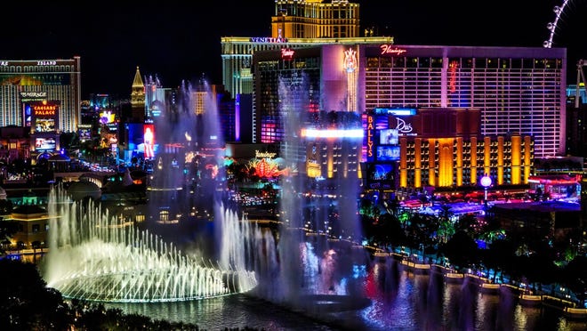 The Las Vegas strip.