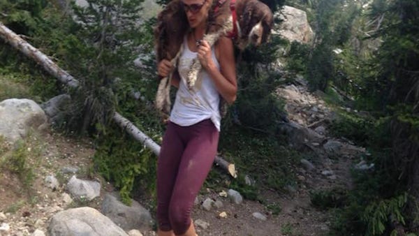 Mom rescues dog from mountaintop