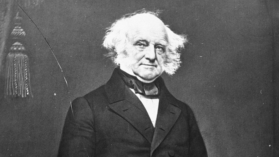 Martin Van Buren &nbsp; &nbsp; &bull; Years served:  1837-1841 &nbsp; &nbsp; &bull; Relationship with Congress score:  47.9 (16th lowest) &nbsp; &nbsp; &bull; Crisis leadership score:   41.1 (9th lowest) &nbsp; &nbsp; &bull; Party affiliation:  Democratic-Republican &nbsp; &nbsp; Martin Van Buren was president during the financial panic of 1837. His debate with Congress over his proposal for the creation of an independent treasury, which passed,   was so bitter it drove some Democrats into the Whig Party.Van Buren also supported cutting off all federal government expenses in order to keep the government running.