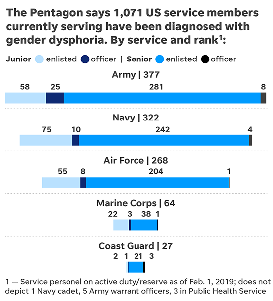Transgender Troops Pentagon Spends 8m 161 Surgical Procedures