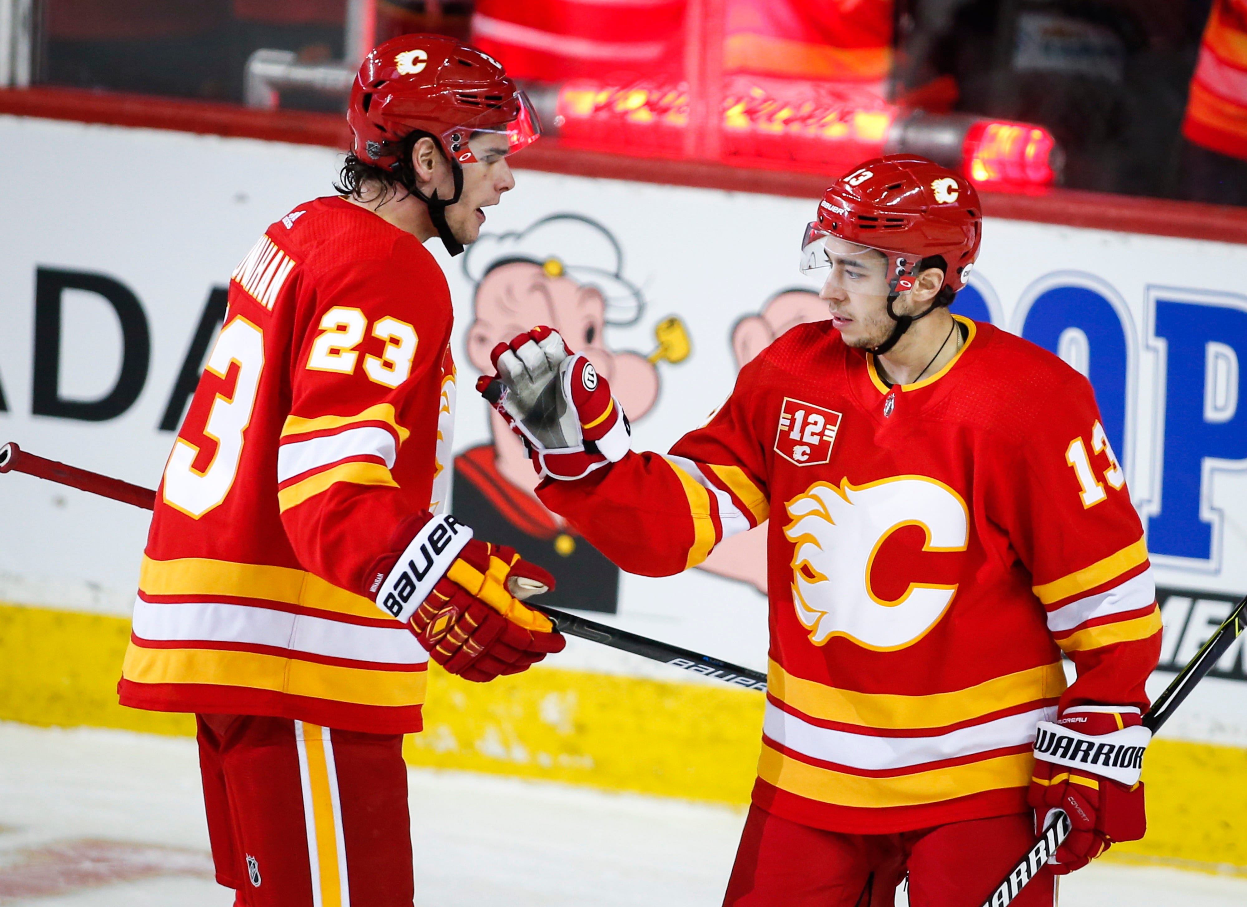 Gaudreau and Peters have Flames cruising toward playoffs