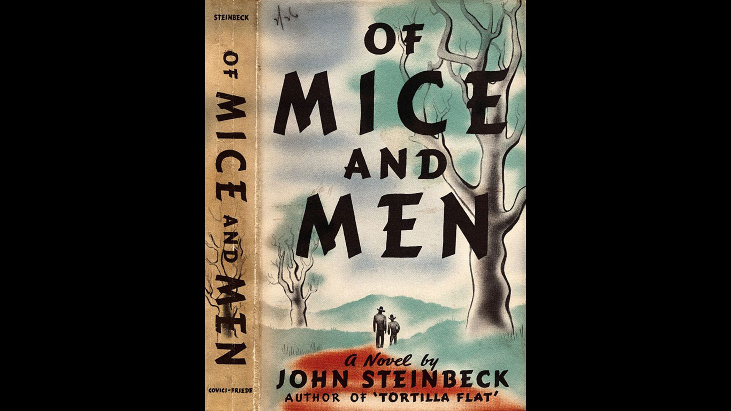 <strong>7. Of Mice and Men </strong><strong>• Author:</strong> John Steinbeck <strong>• Originally published in:</strong> 1937 <strong>• </strong>This story about two displaced men moving from one place to another to find jobs offers resonating lessons to many. The two men are courageously following their dream, while showing the effects of isolation on people. The main characters, Lennie and George, have each other, which provides comfort as their isolation from society intensifies.