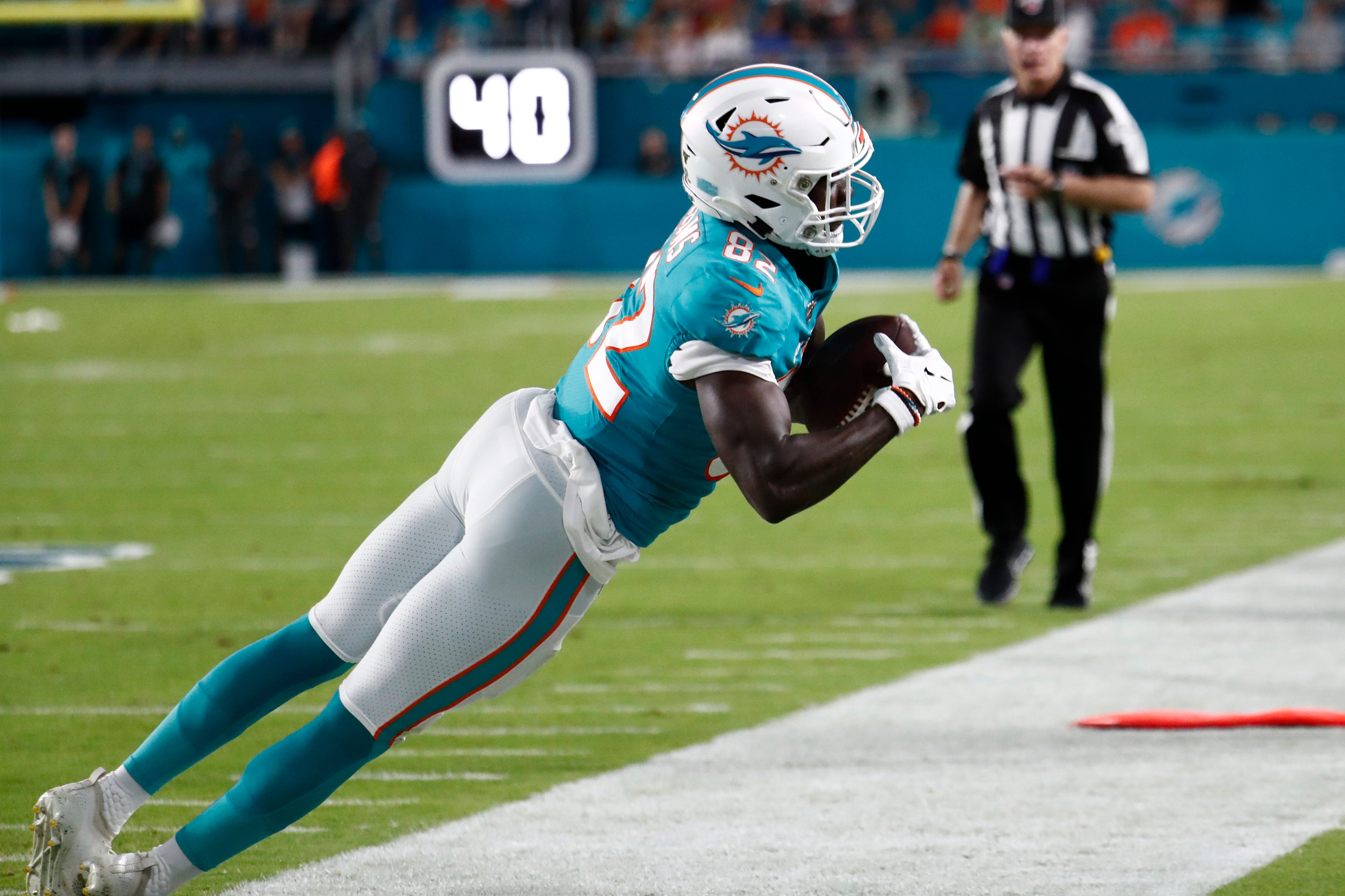 Dolphins' big catch: undrafted receiver Preston Williams